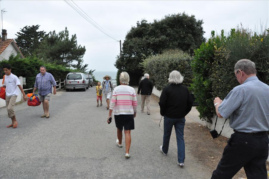 Vi tar en promenad p stranden
